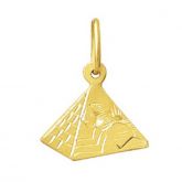Pingente Piramide chapa em ouro 18k -