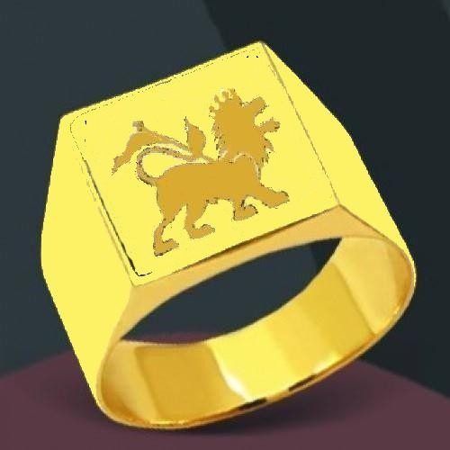 Anel Leao De Juda Ouro 18k