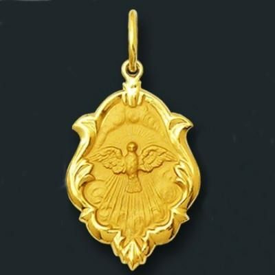 Pingente Divino Espirito Santo Em Ouro 18k O2