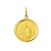 Medalha São Francisco Redondo Ouro 18k 01