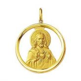 Pingente sagrado coração de Jesus ouro 18k