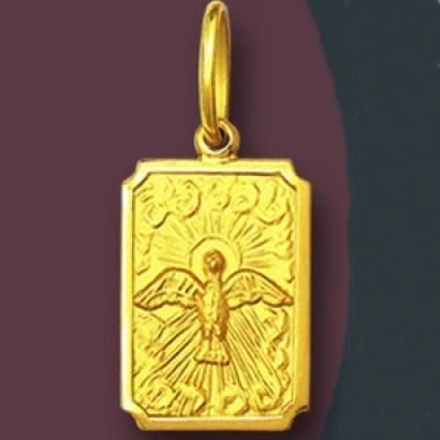 Pingente Divino Espirito Santo Em Ouro 18k R1