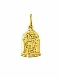 Pingente Medalha Anjo Da Guarda Capelinha Ouro 18k