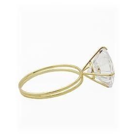 Anel Calice Em Ouro 18k 750 Com Pedra Natural