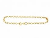 Pulseira Elo Portugues Em Ouro Amarelo 18k