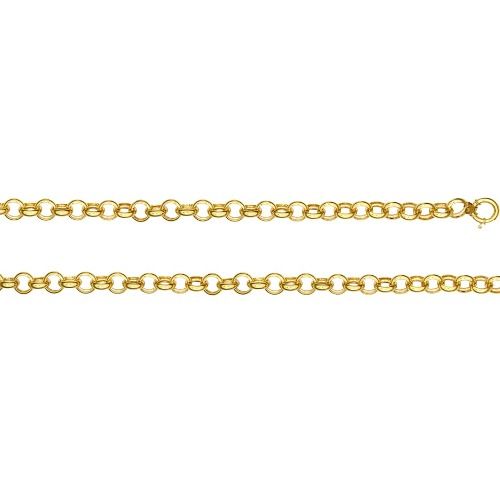 Pulseira Elo Portugues Em Ouro Amarelo 18k