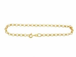 Pulseira Elo Portugues Em Ouro Amarelo 18k