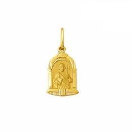 Pingente Medalha Sao Judas Capelinha Ouro 18k