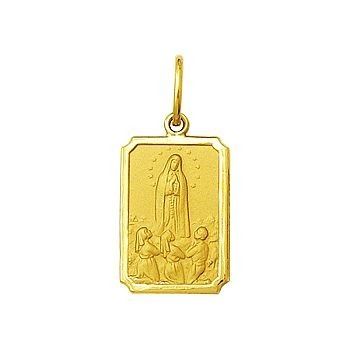 Pingente Nossa Senhora De Fatima Ouro 18k R1 Com Corrente