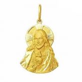 Pingente sagrado coracao de Jesus ouro 18k