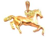 Pingente cavalo em ouro 18k 750 formatura Zootecnia